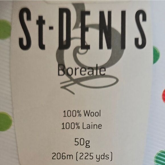 St. Denis Boreale Wool Yarn BLUE EGGSHELL 3 BALLS, 225 Yds Ea - Picture 3 of 12